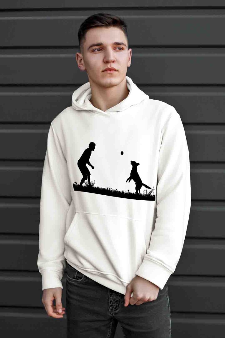 Mikina hraní si se psem
