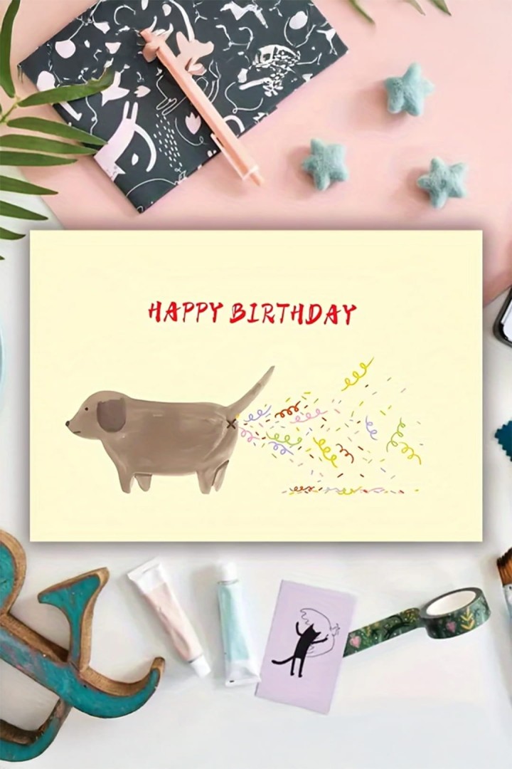 Narozeninová přání s pes „Happy Birthday“