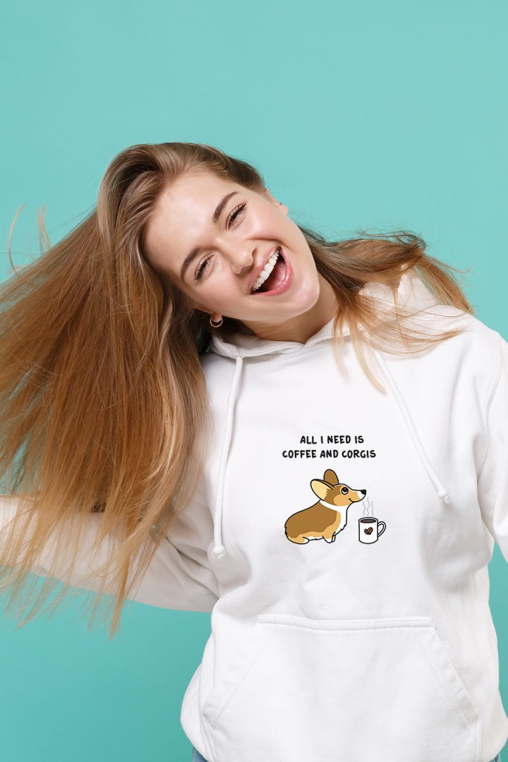 Mikina corgi&coffee