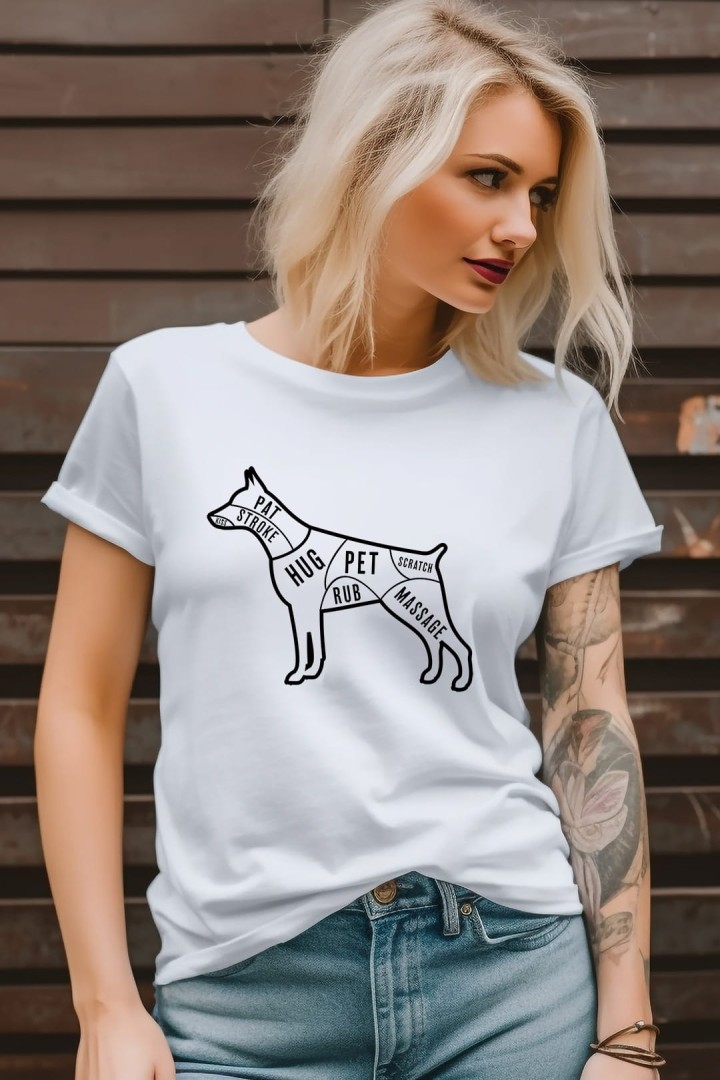 Schéma hlazení psů na trička