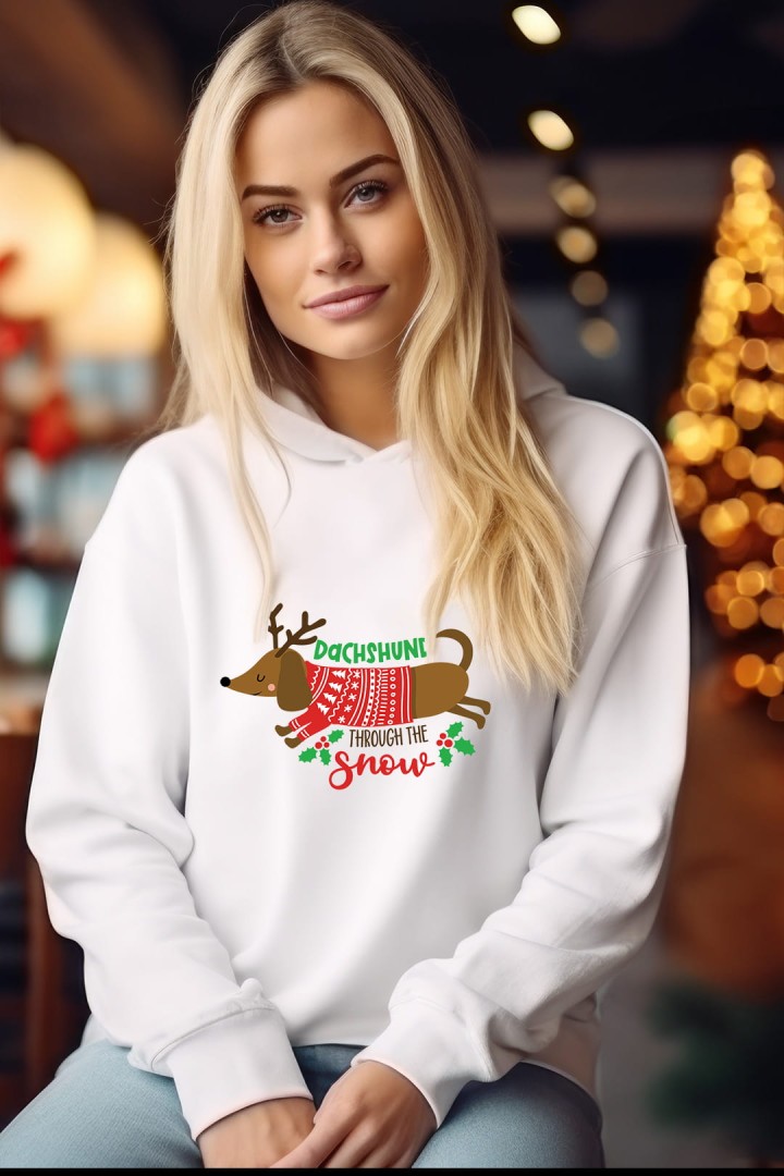 Vánoční mikina s jezevčíkem