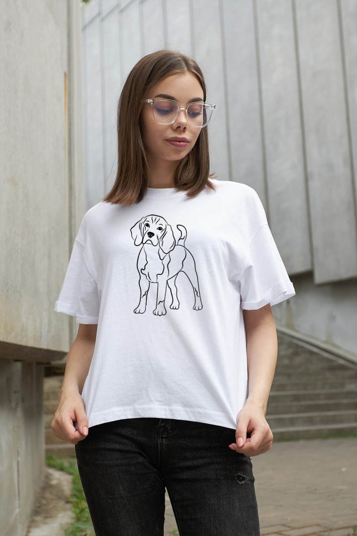 Tričko se psem Bíglí
