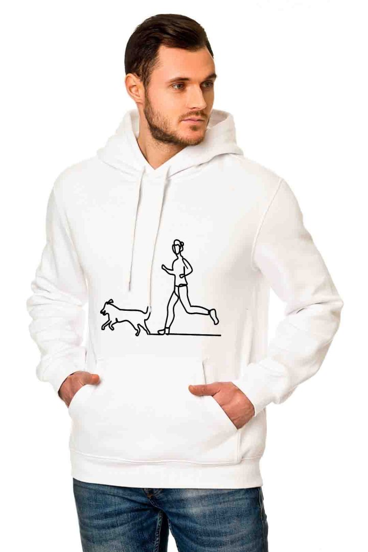 Běžecká mikina se psem pro pejskaře